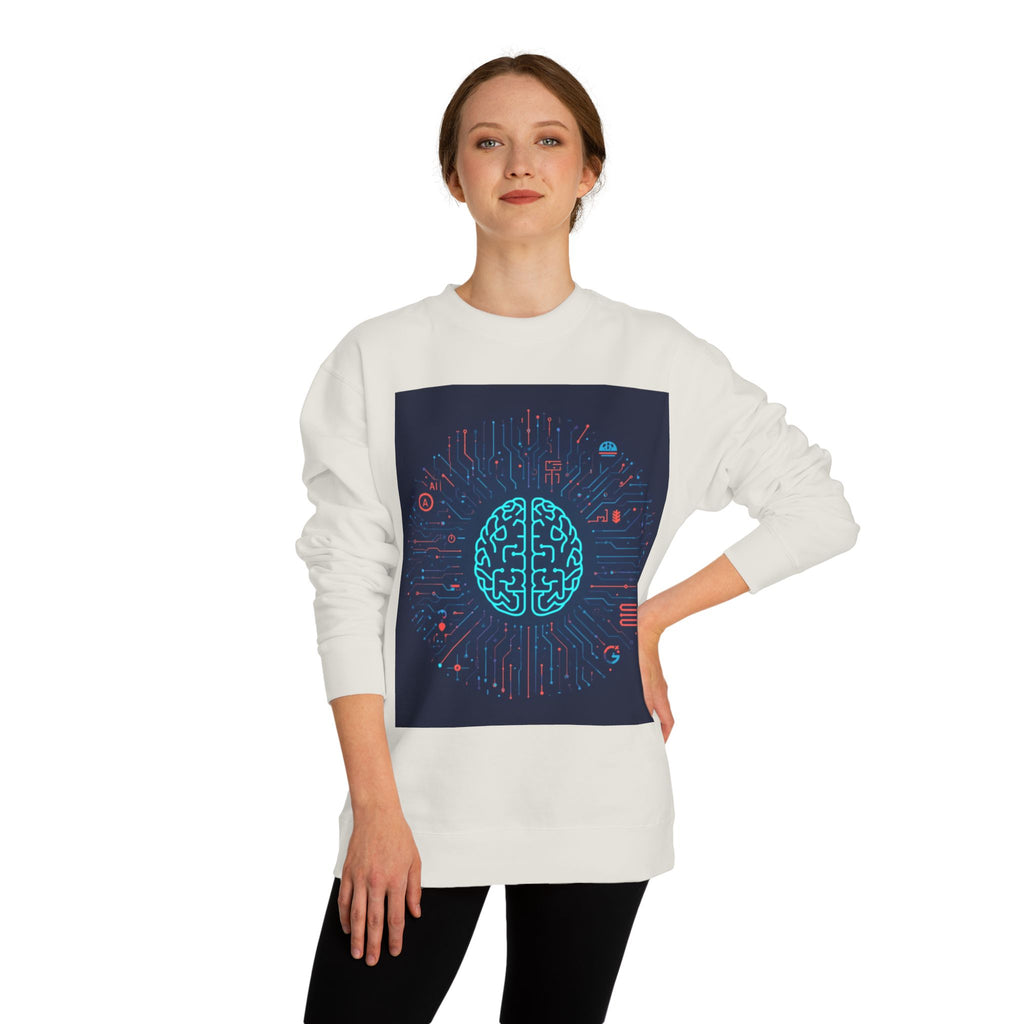 AI Brain Circuit Crewneck Sweatshirt