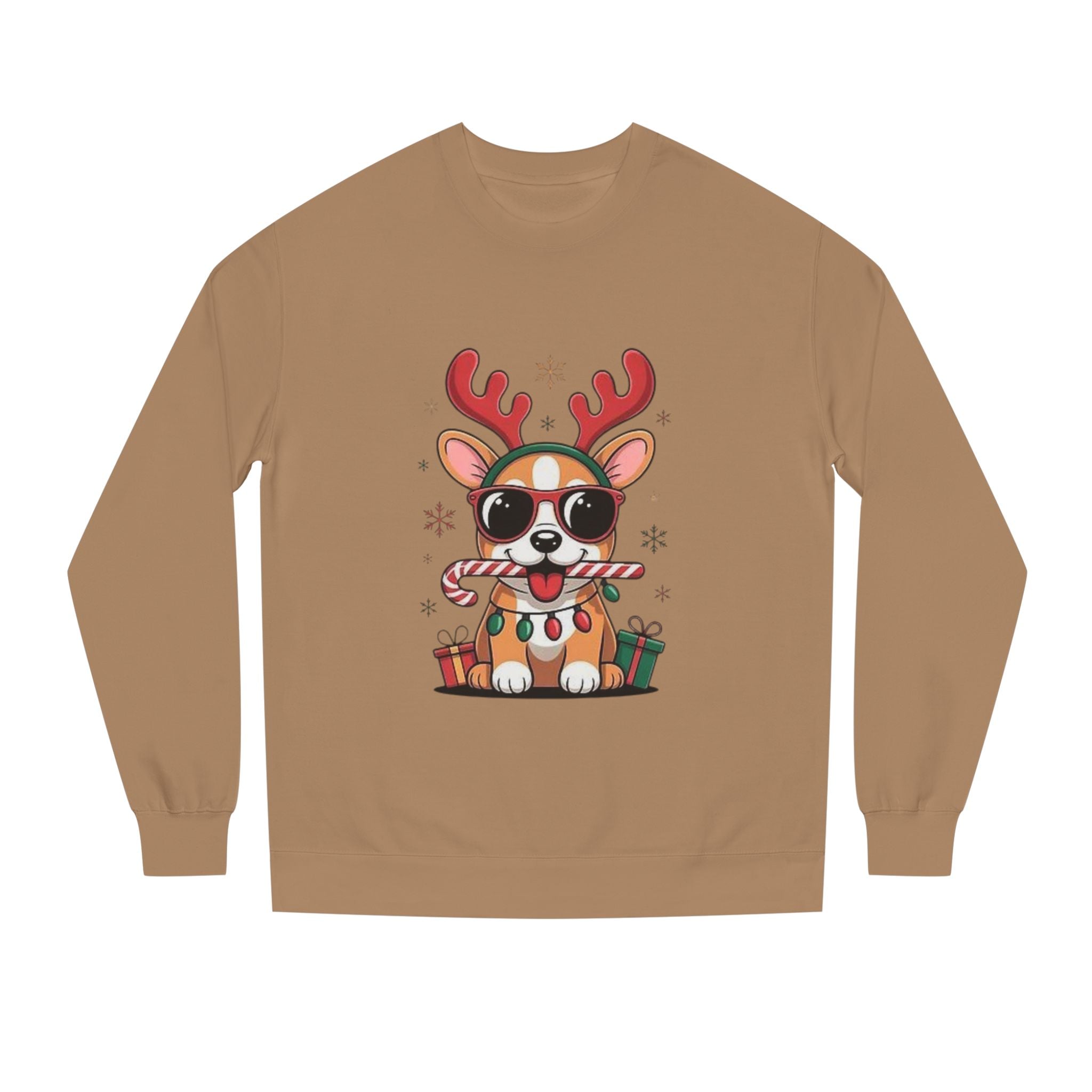 Cute Corgi Reindeer Sweatshirt — Festive Christmas Dog Crewneck