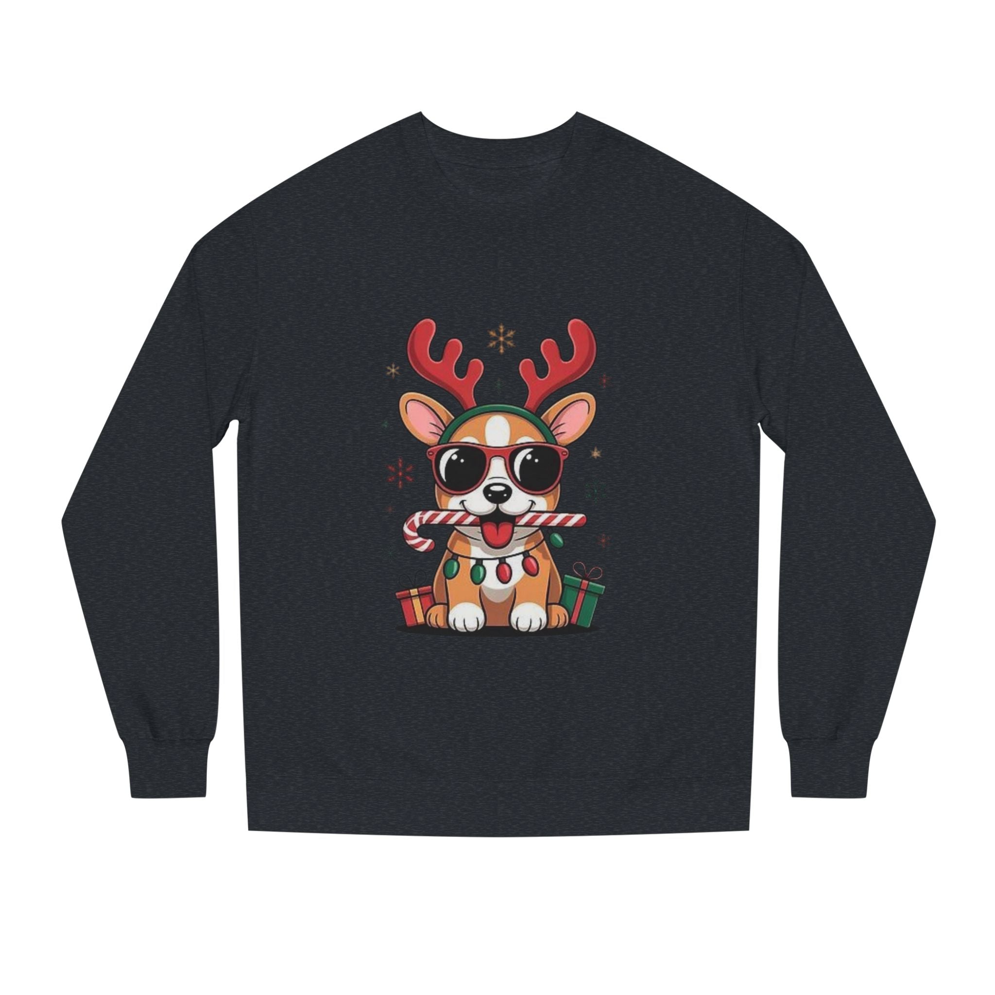 Cute Corgi Reindeer Sweatshirt — Festive Christmas Dog Crewneck