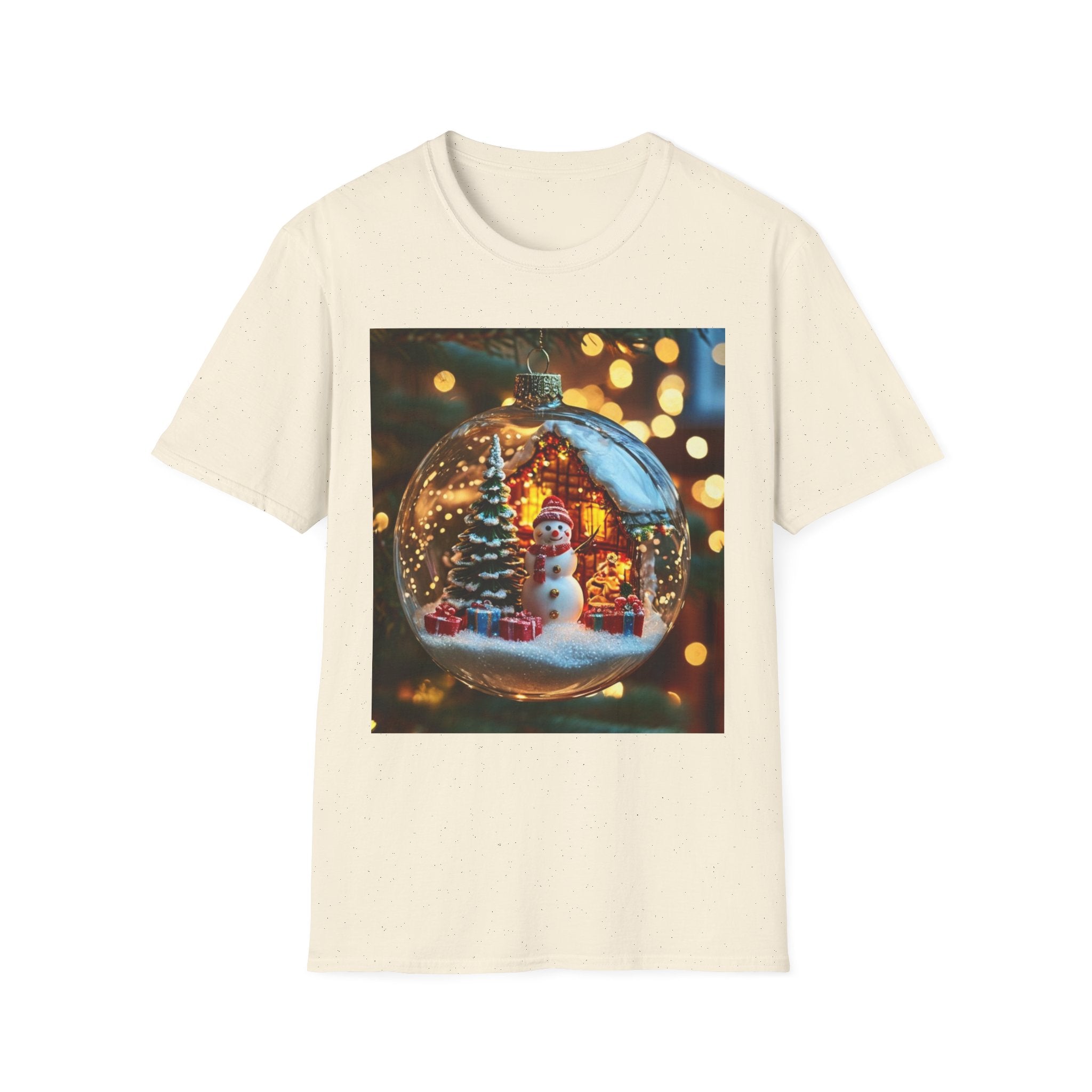 Christmas Snow Globe T-Shirt — Snowman Ornament Holiday Tee