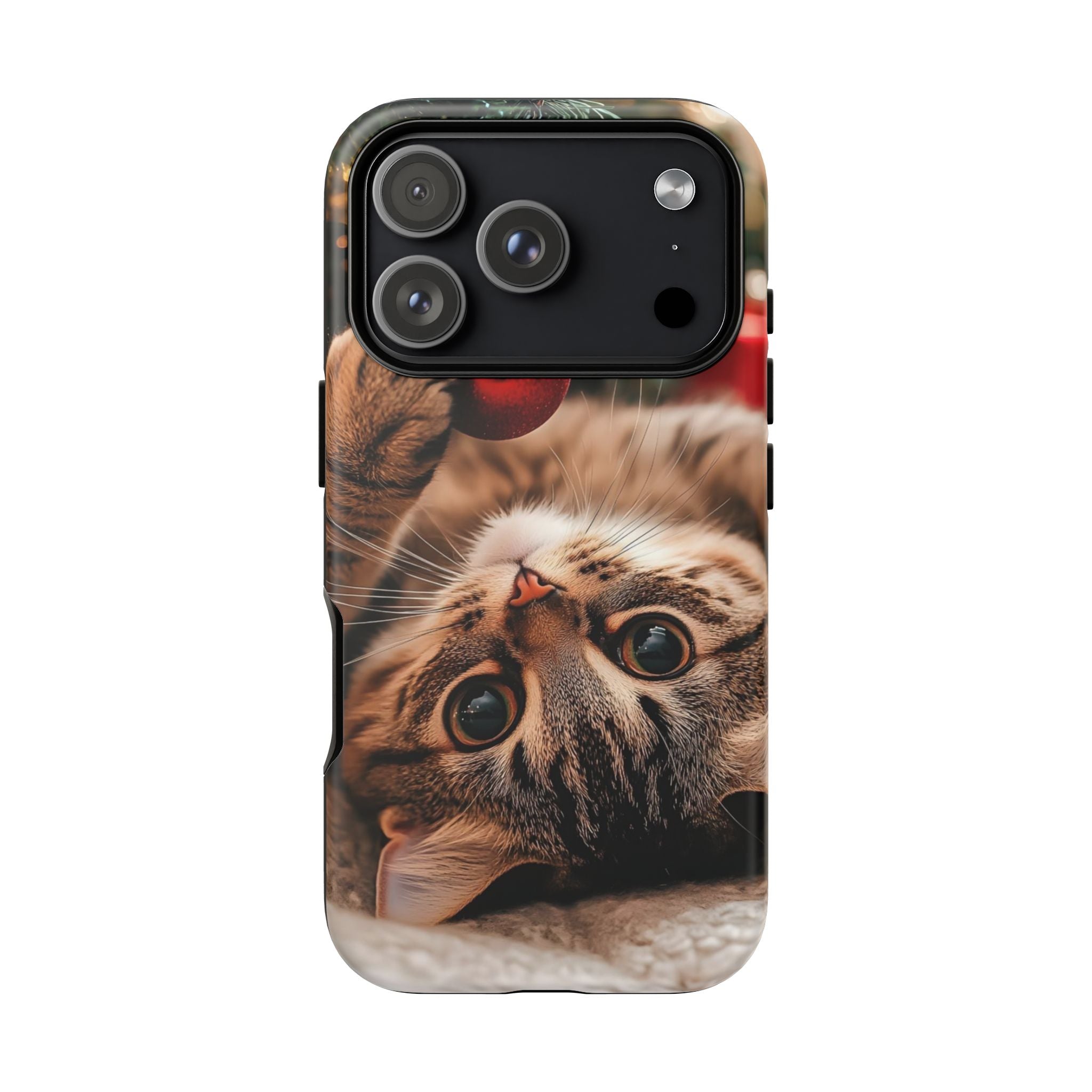 Cute Christmas Kitten Phone Case — Tough Protective Smartphone Cover
