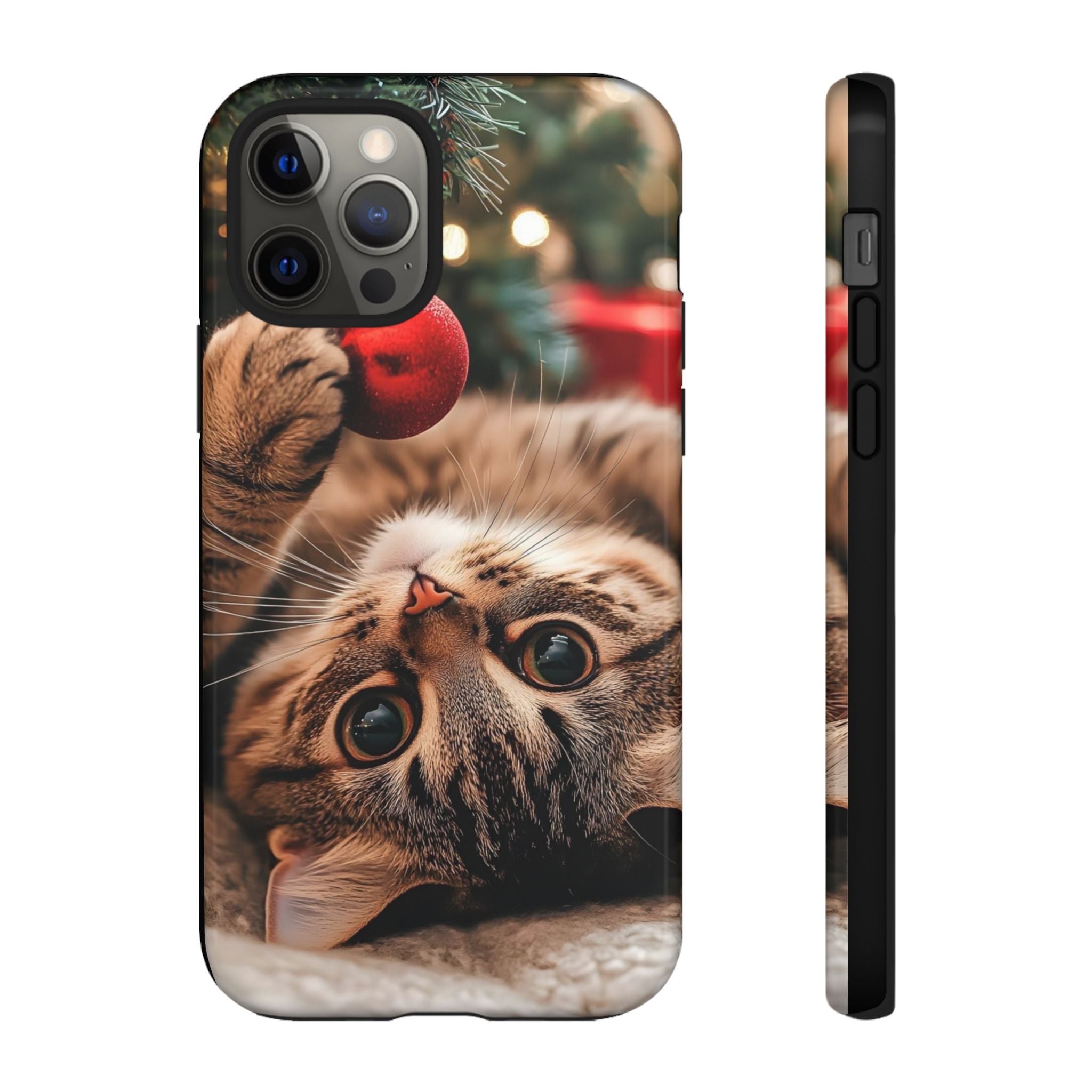 Cute Christmas Kitten Phone Case — Tough Protective Smartphone Cover