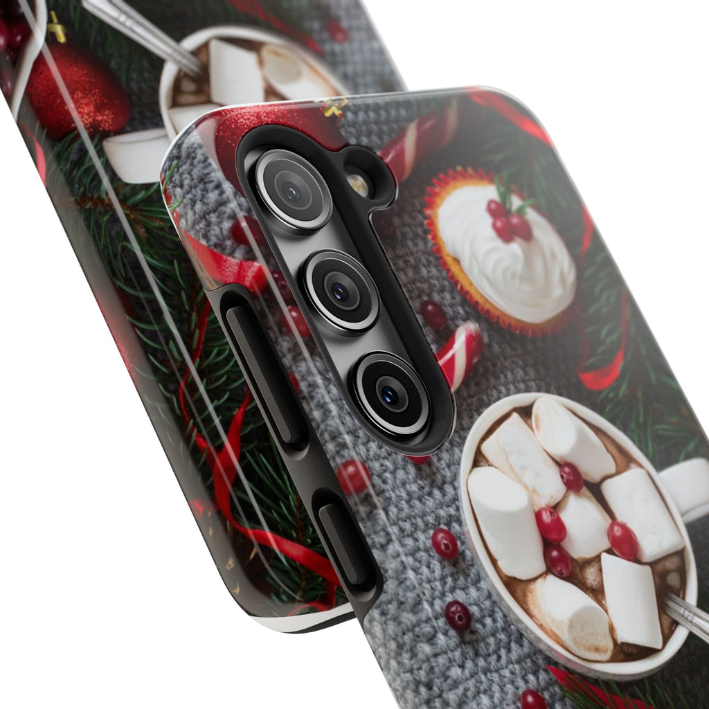 Christmas Hot Cocoa Tough Phone Case — Festive Holiday Drink Design