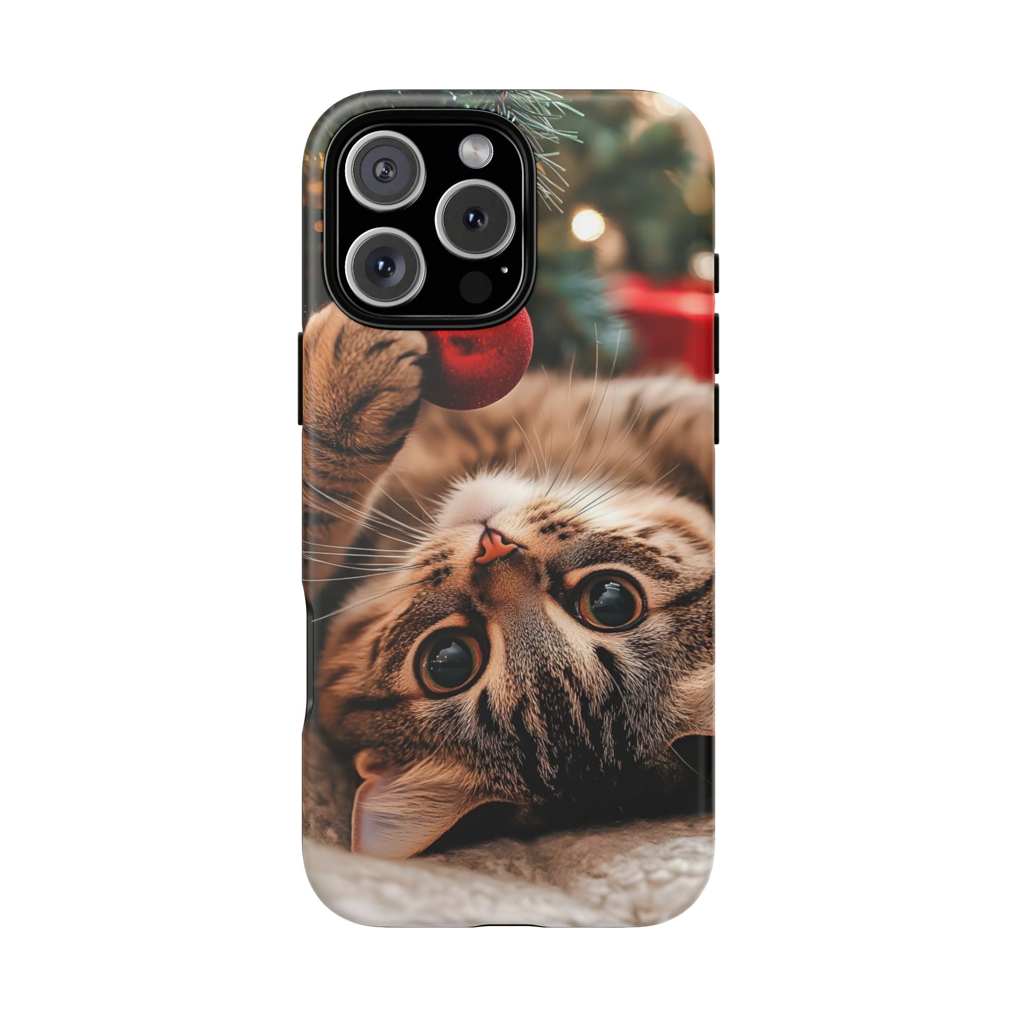 Cute Christmas Kitten Phone Case — Tough Protective Smartphone Cover