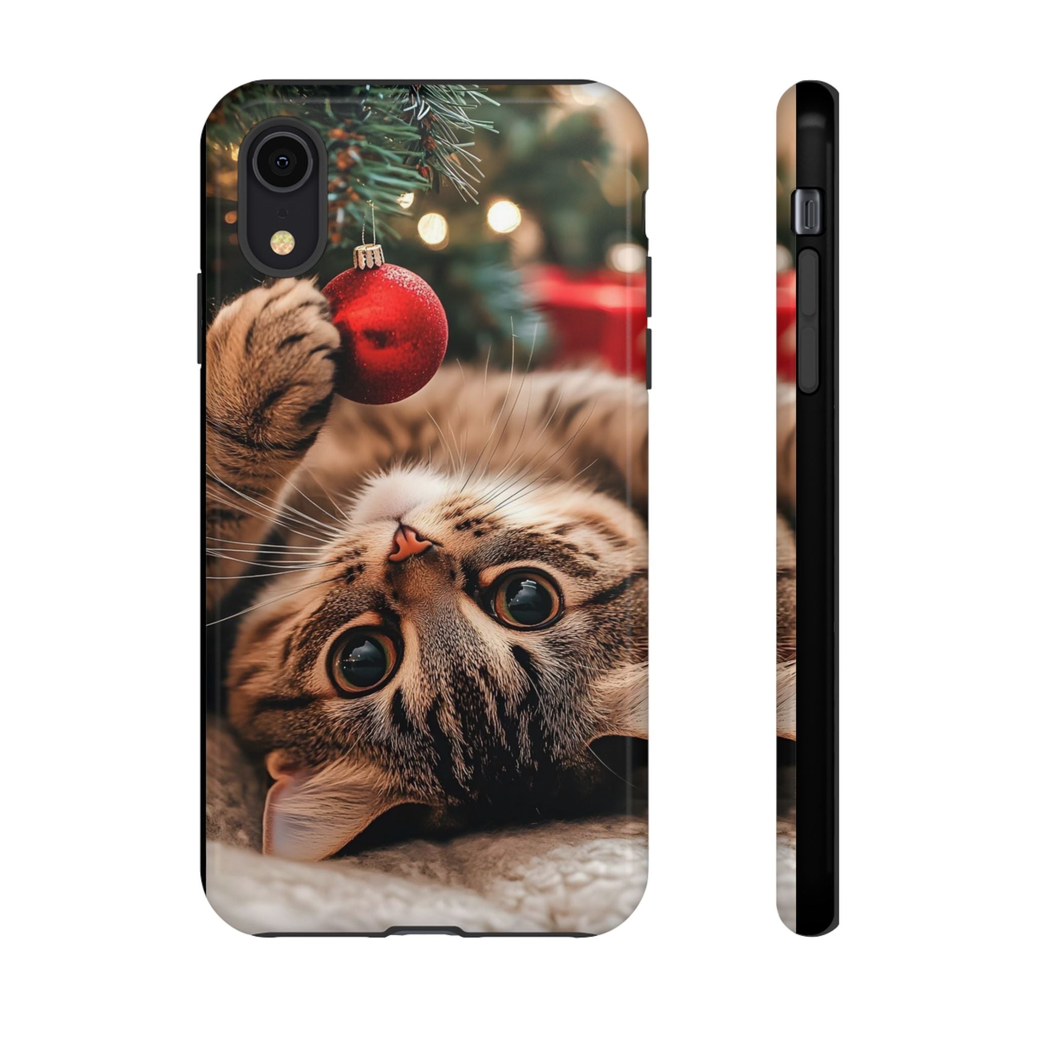 Cute Christmas Kitten Phone Case — Tough Protective Smartphone Cover