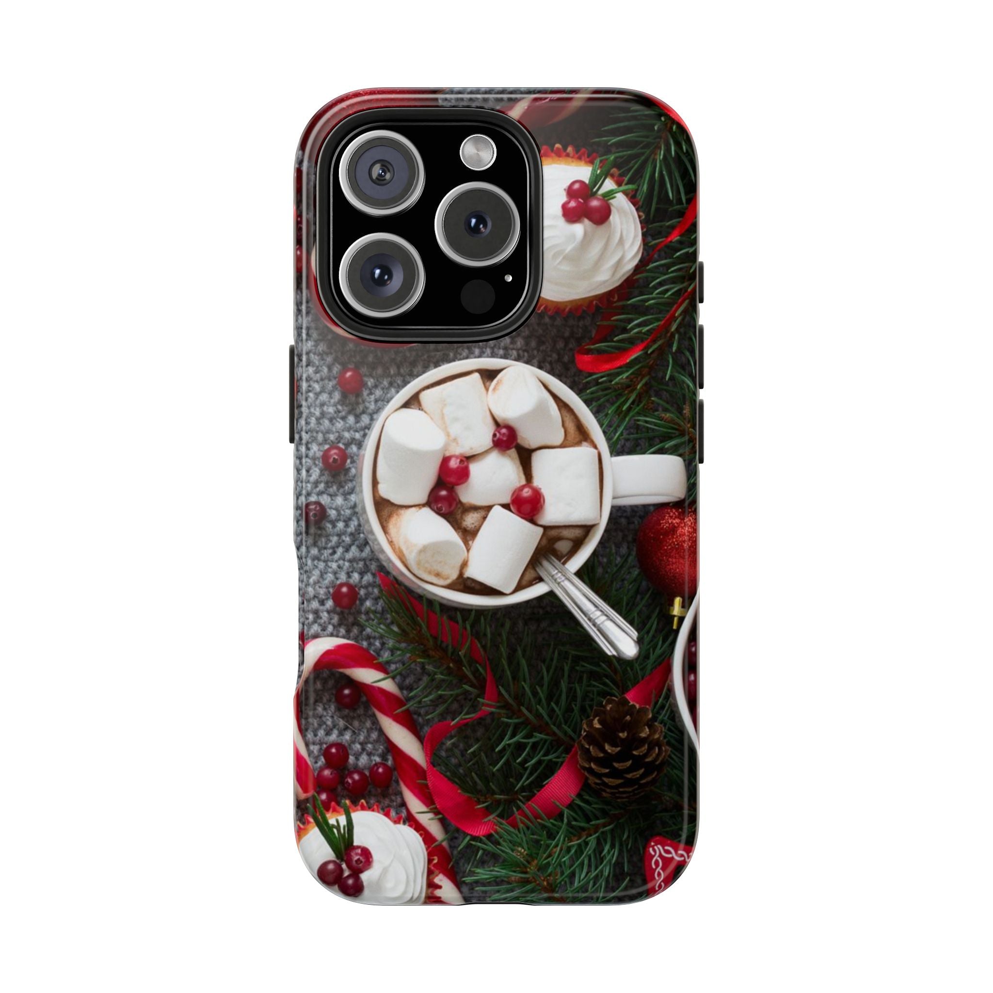 Christmas Hot Cocoa Tough Phone Case — Festive Holiday Drink Design