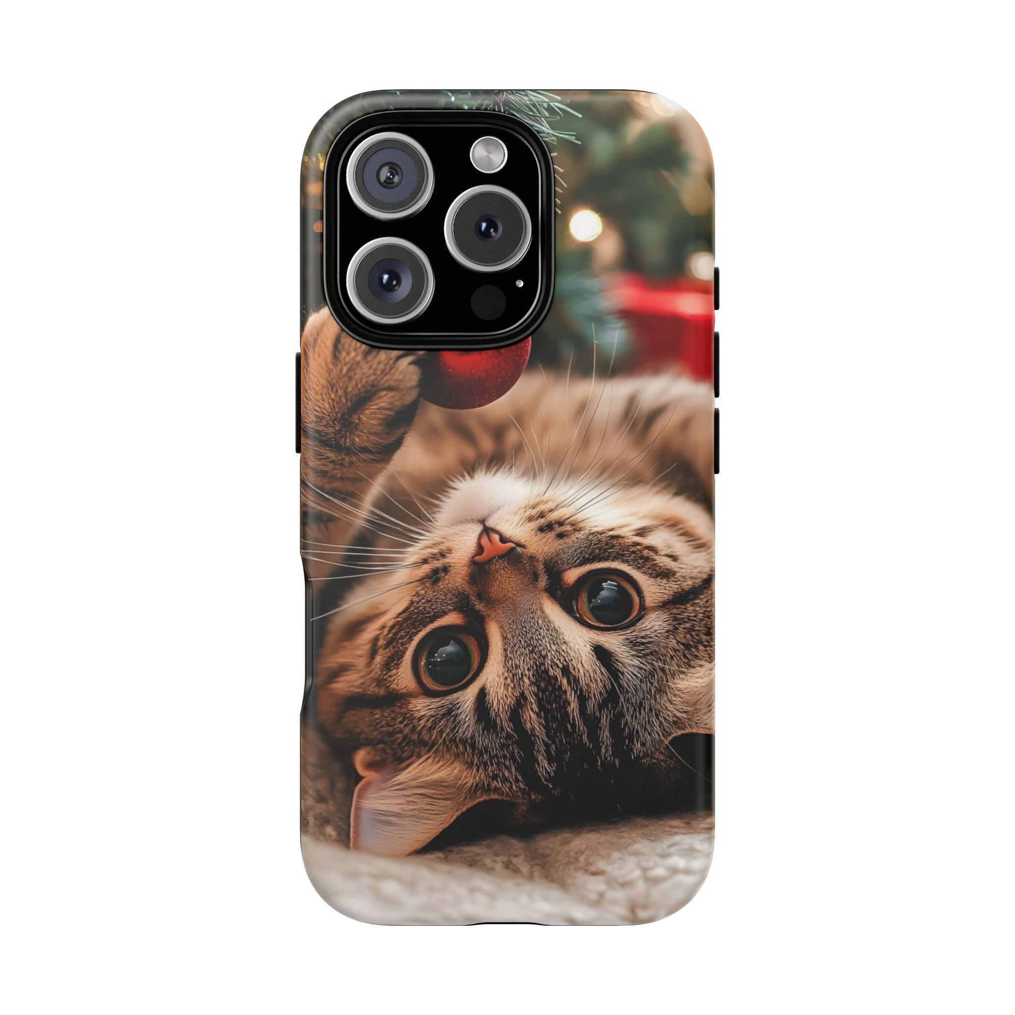 Cute Christmas Kitten Phone Case — Tough Protective Smartphone Cover