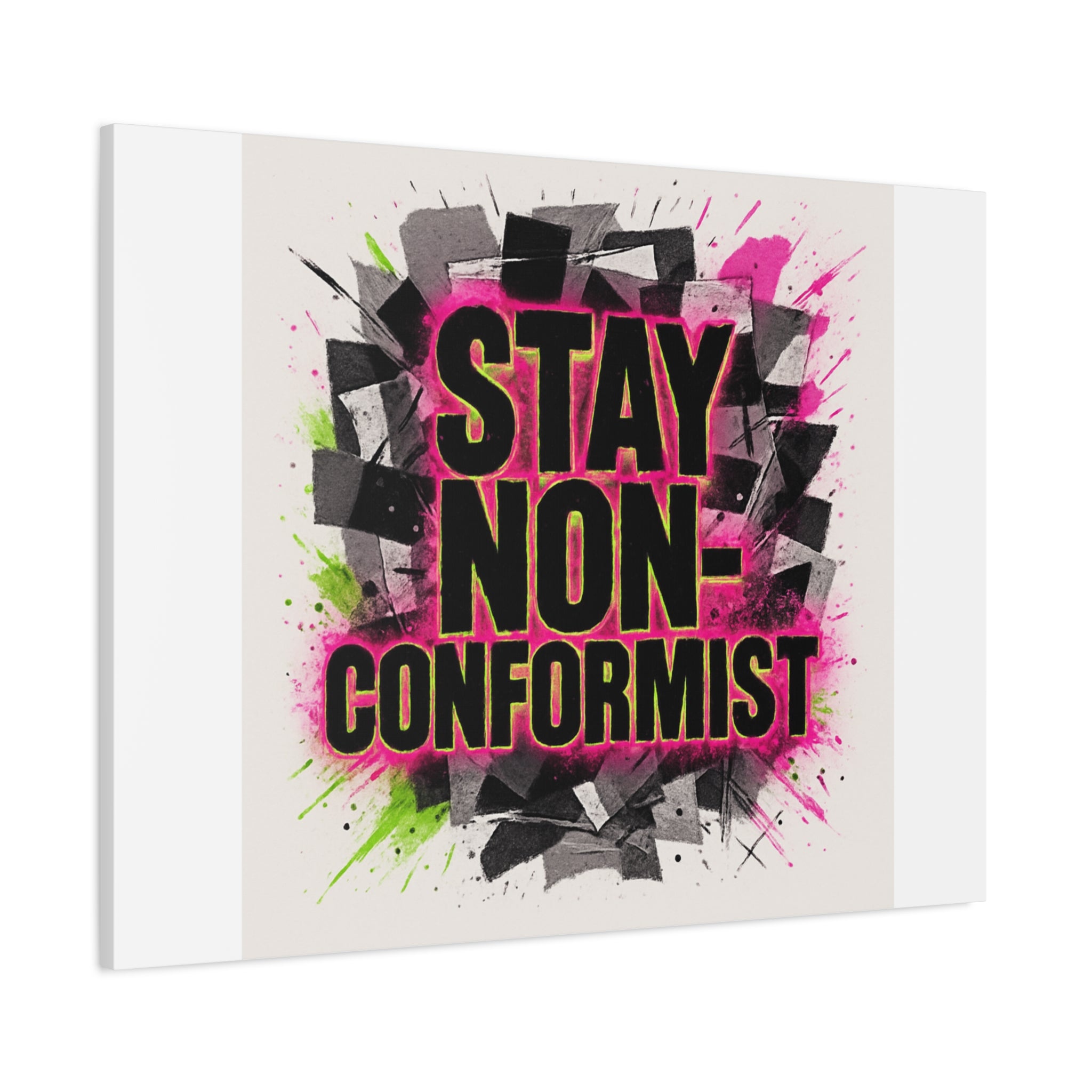 Canvas Wall Art — “Stay Non-Conformist” Street Art Print