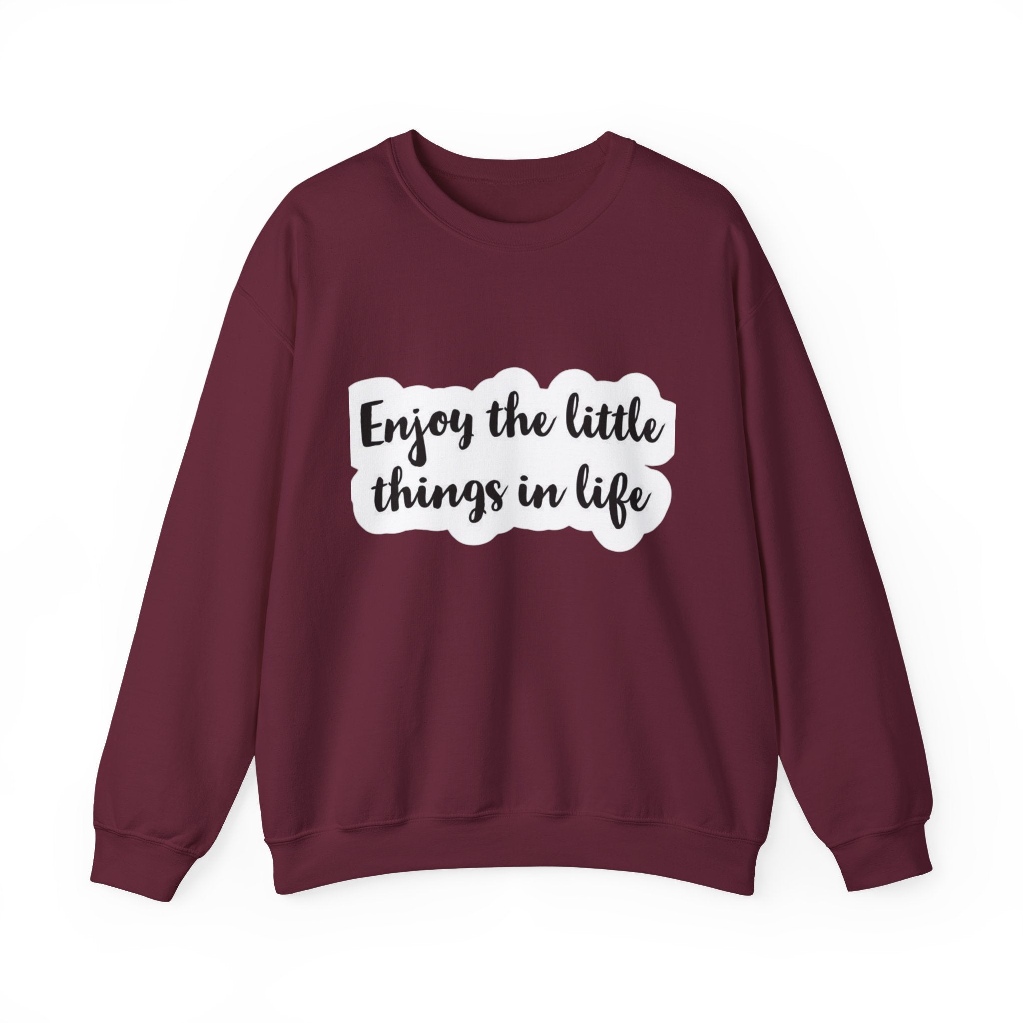 Enjoy the Little Things Crewneck Sweatshirt — Cozy Inspirational Pullover