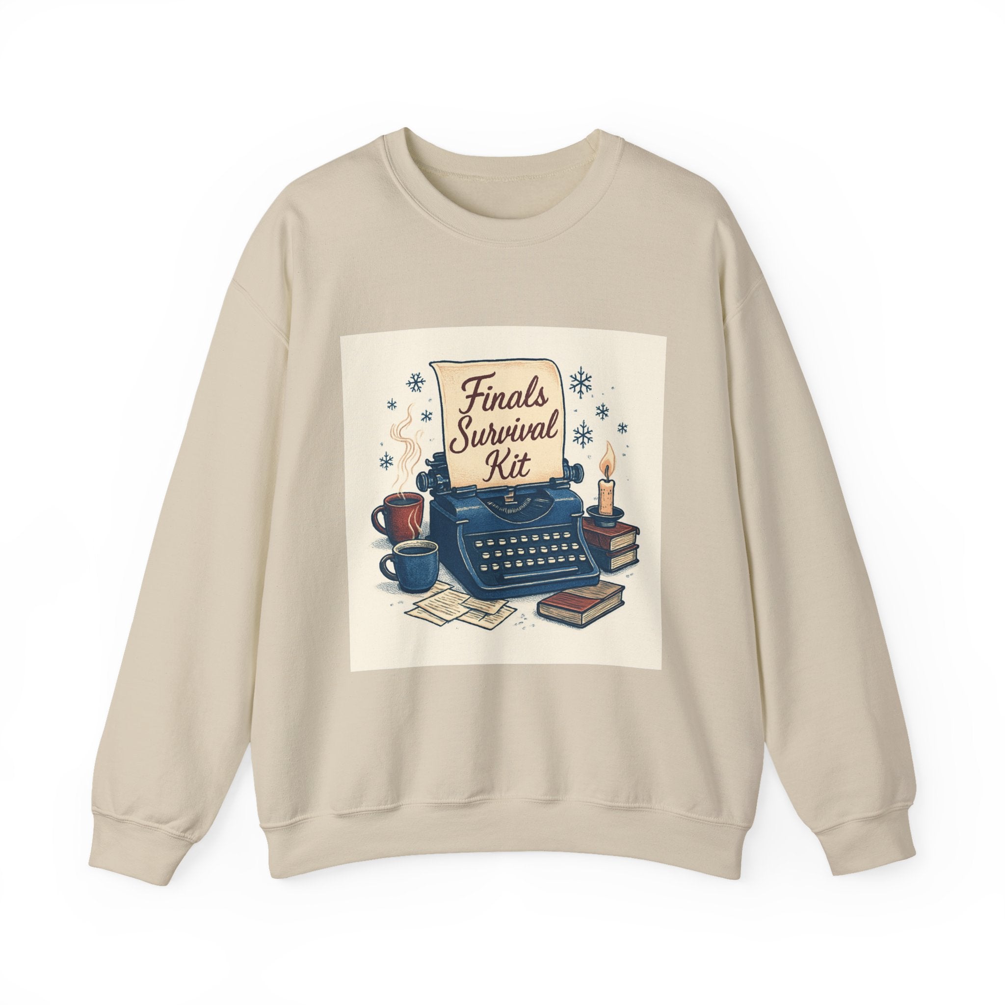 Crewneck Sweatshirt — "Finals Survival Kit" Cozy Study Crew
