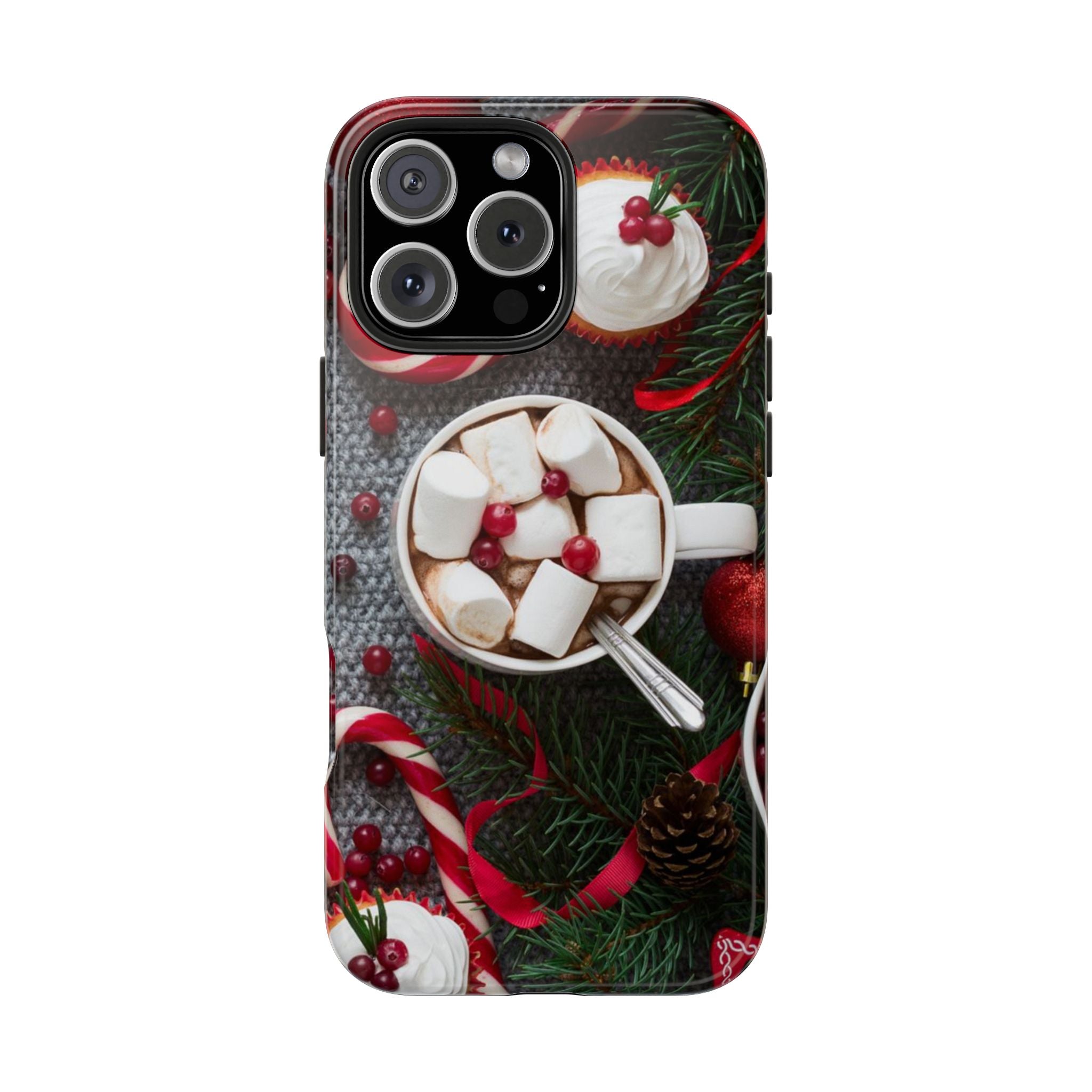 Christmas Hot Cocoa Tough Phone Case — Festive Holiday Drink Design