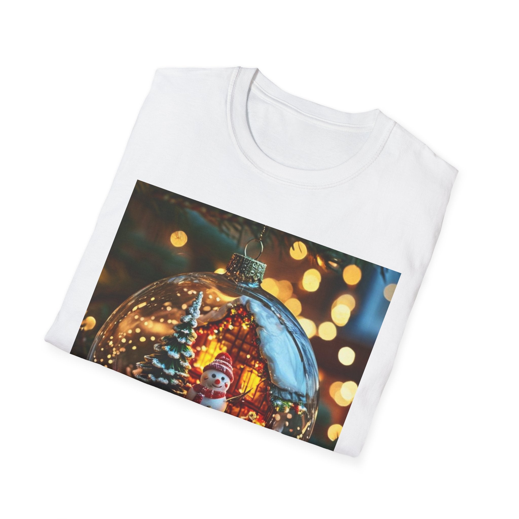 Christmas Snow Globe T-Shirt — Snowman Ornament Holiday Tee