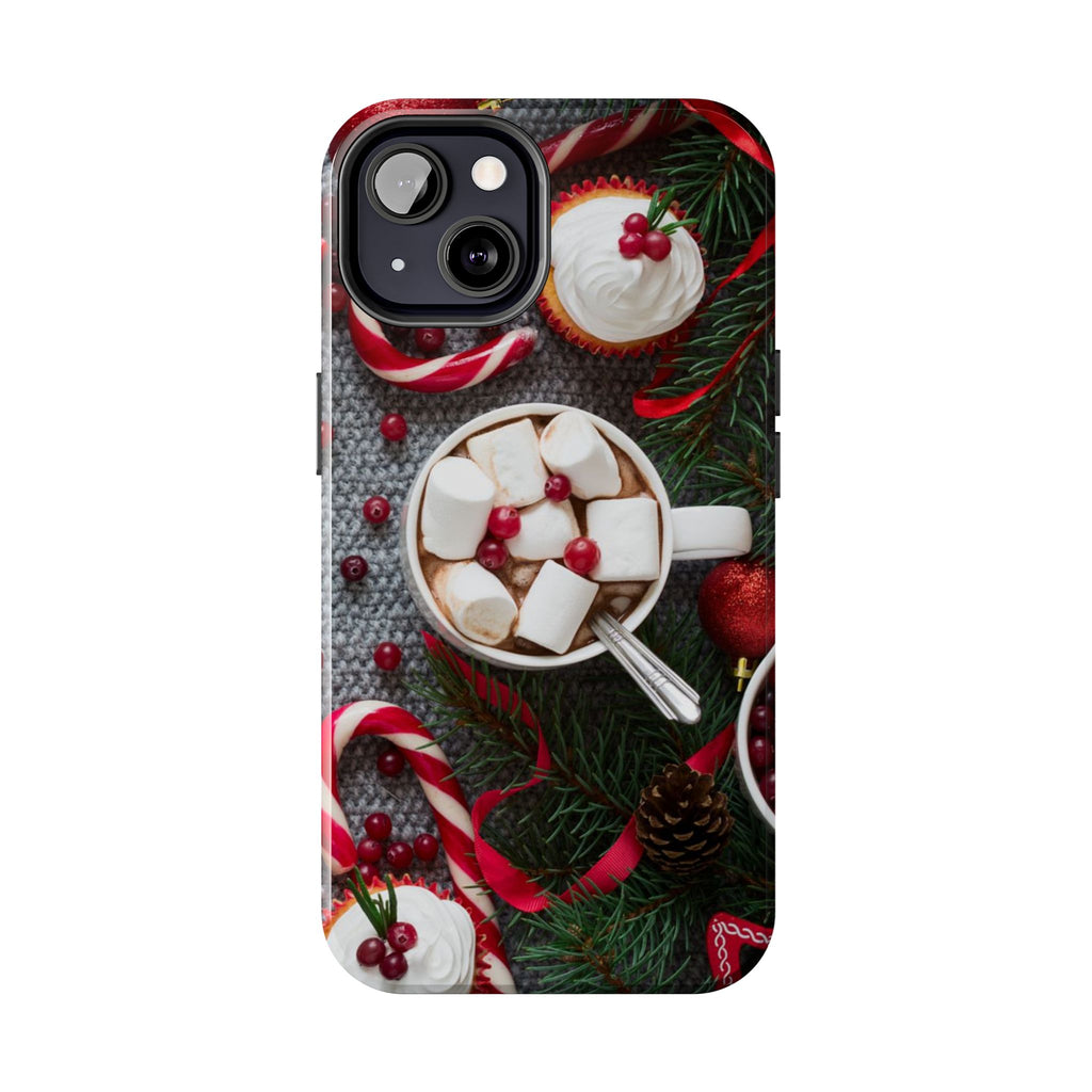 Christmas Hot Cocoa Tough Phone Case — Festive Holiday Drink Design